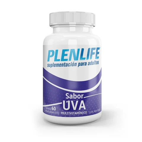 PLENLIFE MULTIVITAMINICO MASTICAFLE 60 TABLETAS UVA